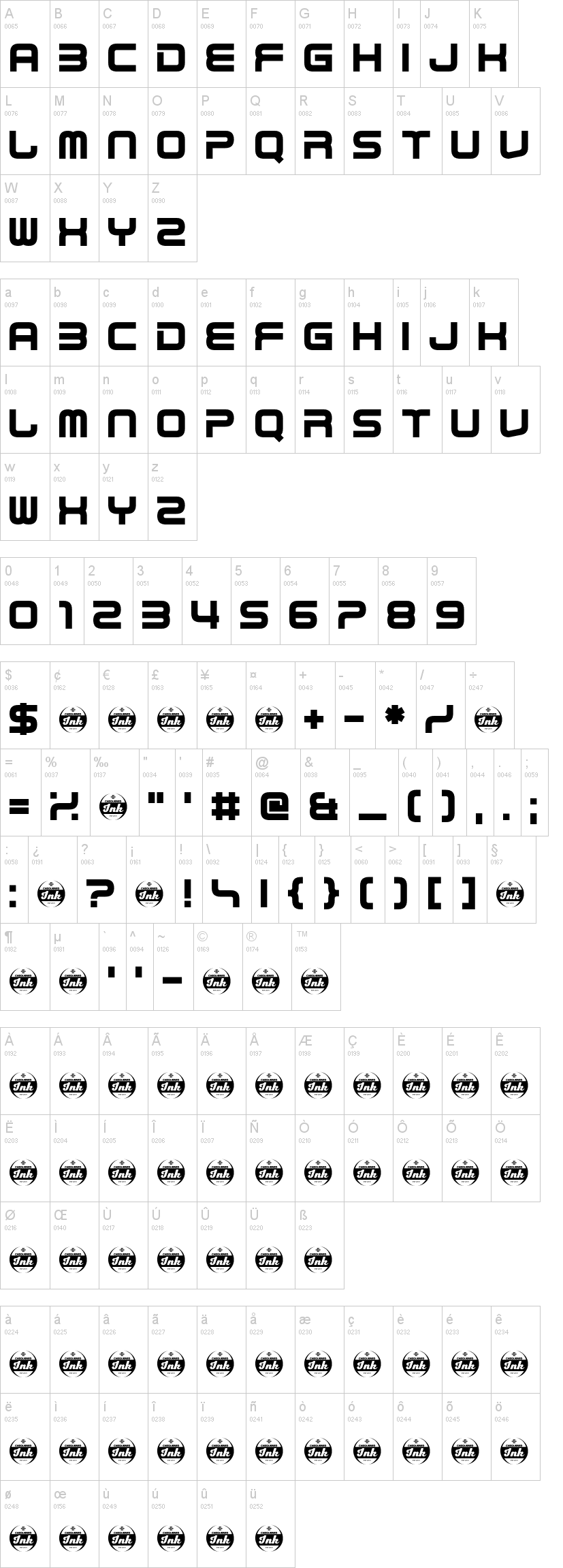 Best Tease字符映射图