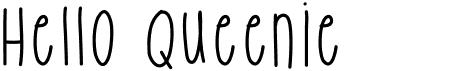 Hello QueenieFree font download