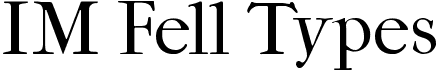 IM Fell TypesFree font download