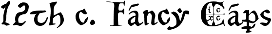 12th c. Fancy CapsFree font download