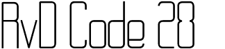 RvD Code 28Free font download