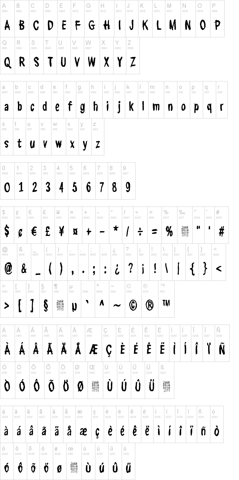 Kasuaari kirjastossa字符映射图