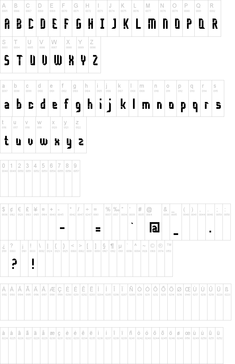 Disembody字符映射图