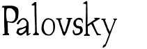 PalovskyFree font download