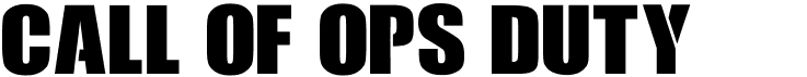 Call of Ops DutyFree font download