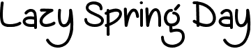 Lazy Spring DayFree font download