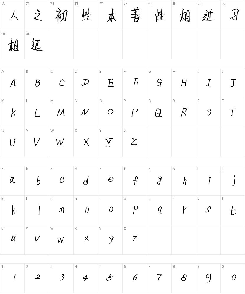 Wang Xiaohui Xingkai font