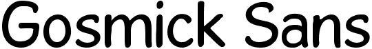 Gosmick SansFree font download