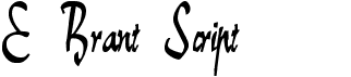 E-Brant ScriptFree font download