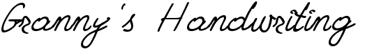 Grannys HandwritingFree font download