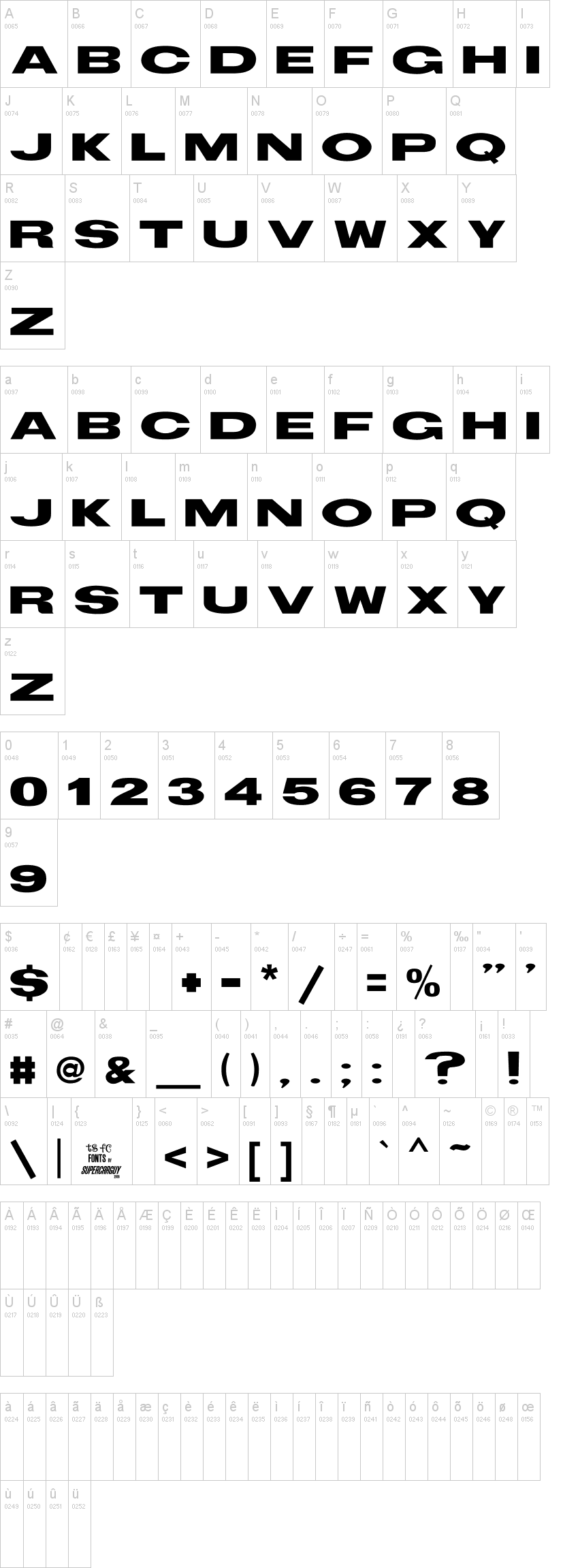 TS Block字符映射图