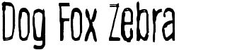 Dog Fox ZebraFree font download