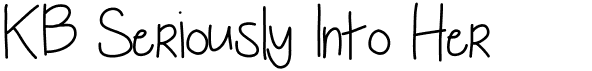 KB Seriously Into HerFree font download