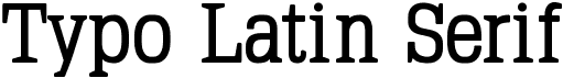 Typo Latin SerifFree font download