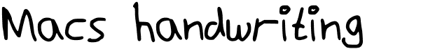 Macs handwritingFree font download