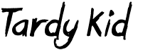 Tardy KidFree font download