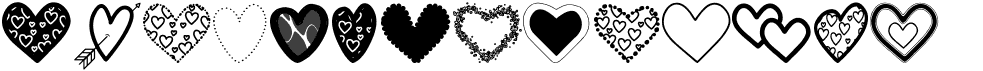 Hearts Shapes TFBFree font download