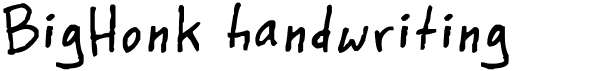 BigHonk handwritingFree font download