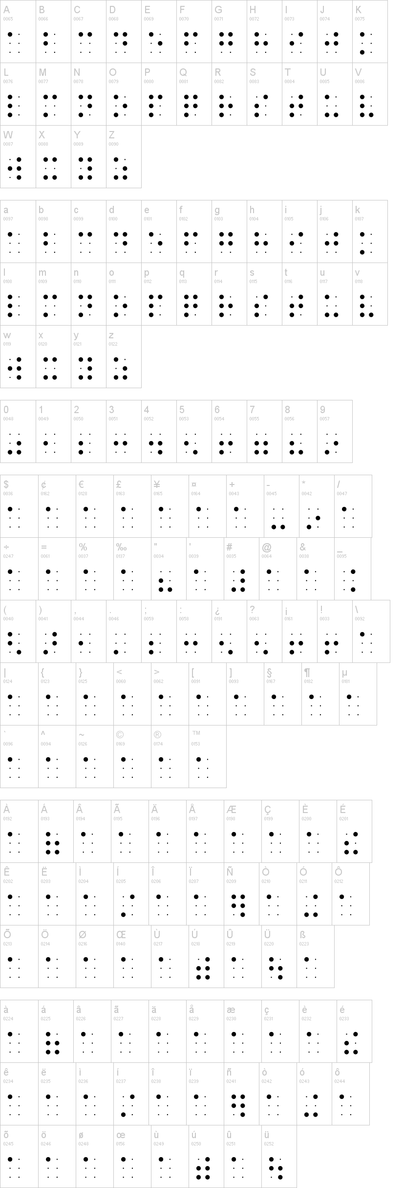 Braile Font