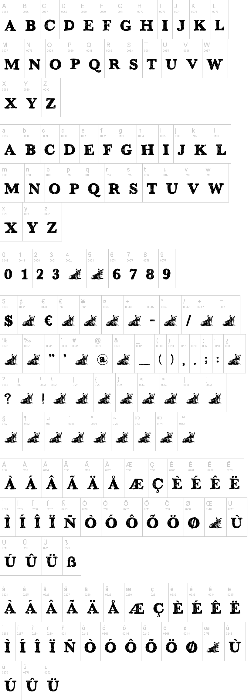 DK Greyfriars字符映射图
