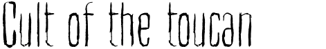 Cult of the toucanFree font download