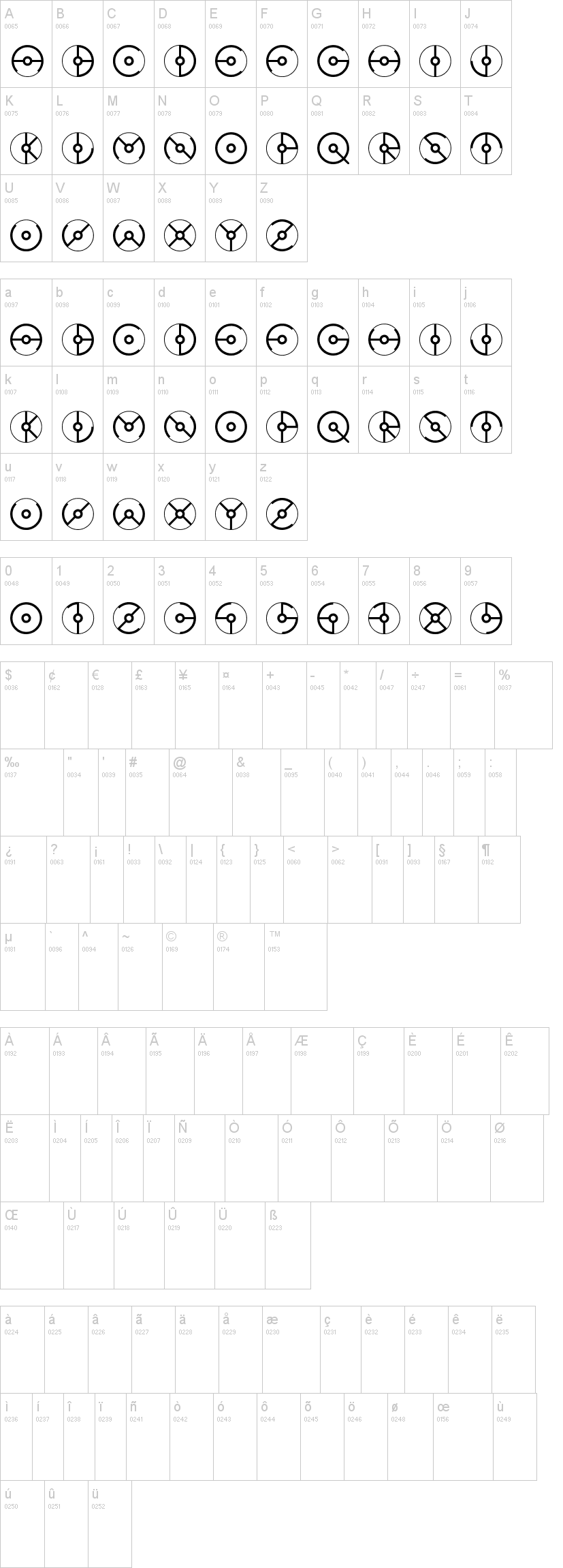 Riluri Mqsd字符映射图