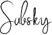 SubskyFree font download