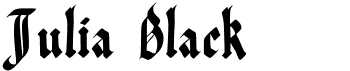 Julia BlackFree font download
