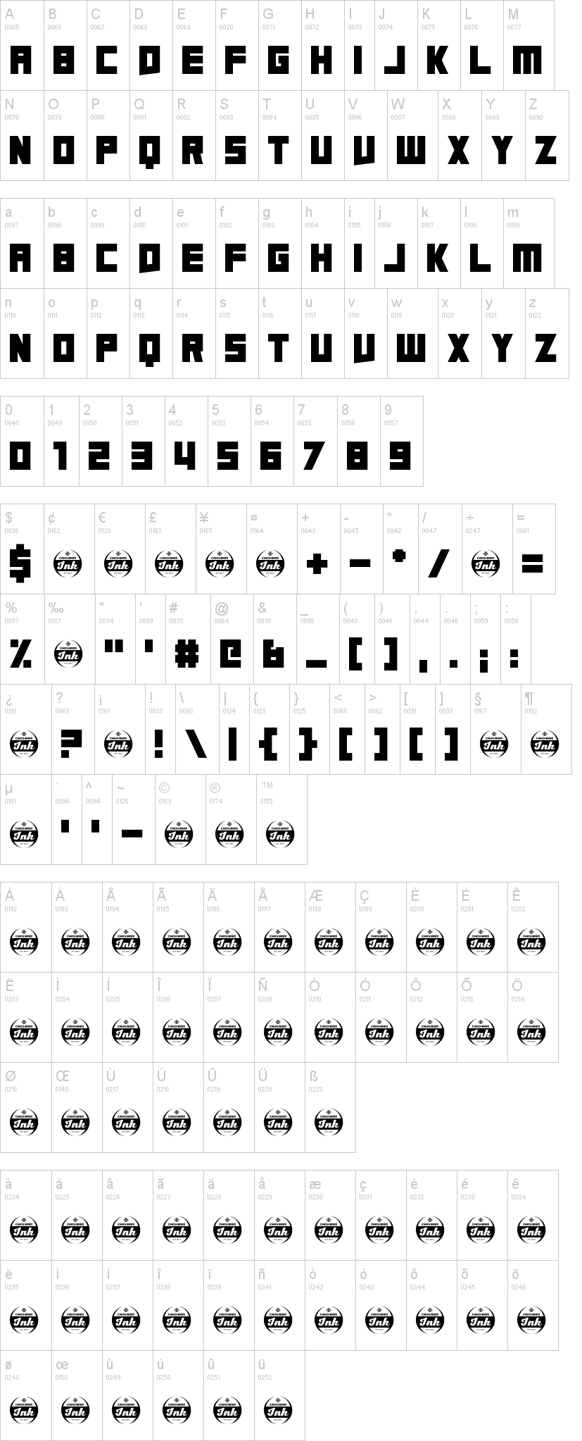 A Friend In Deed字符映射图