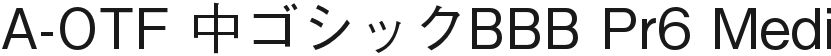 A-OTF 中ゴシックBBB Pr6 Medium