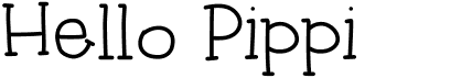 Hello PippiFree font download