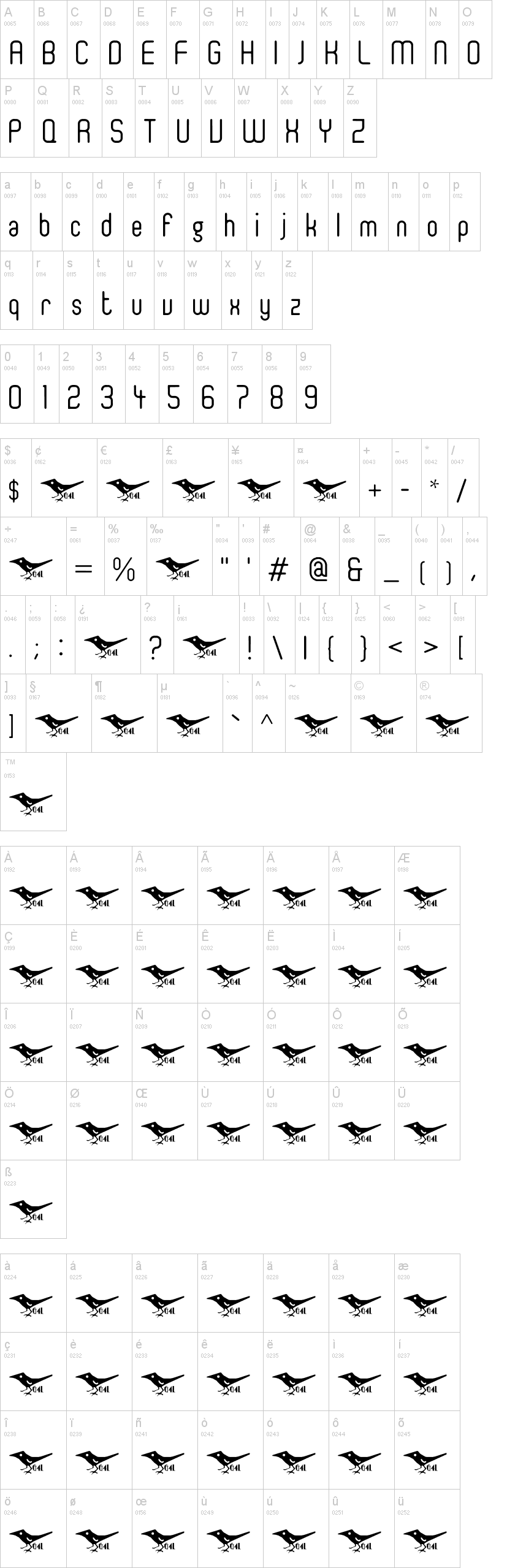 Ger4ronL Cond字符映射图