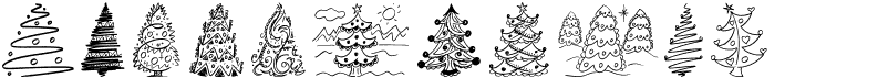 Fun Christmas TreesFree font download