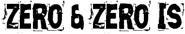 Zero & Zero IsFree font download