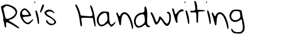 Rei's HandwritingFree font download