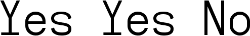 Yes Yes NoFree font download