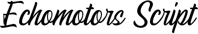 Echomotors ScriptFree font download