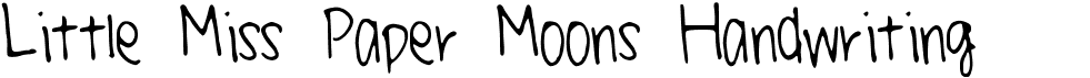 Little Miss Paper Moons HandwritingFree font download