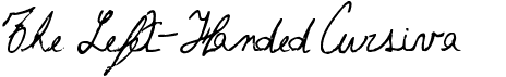 The Left-Handed CursivaFree font download