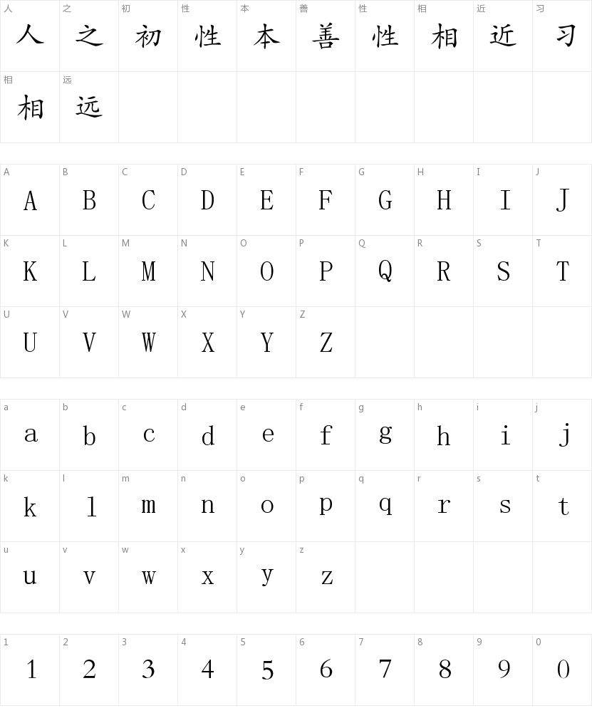 Jinmei New Zhongkai Full Font