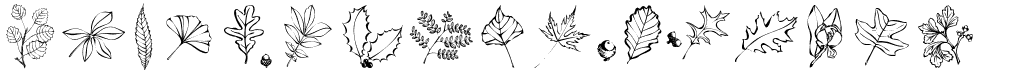 Leaf of a treeFree font download
