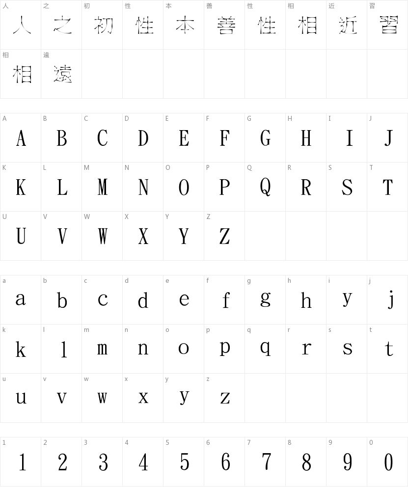 Jinmei personalized font example