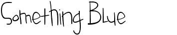 Something BlueFree font download