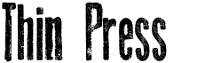 Thin PressFree font download