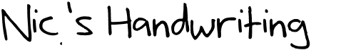 Nic's HandwritingFree font download