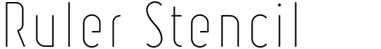 Ruler StencilFree font download