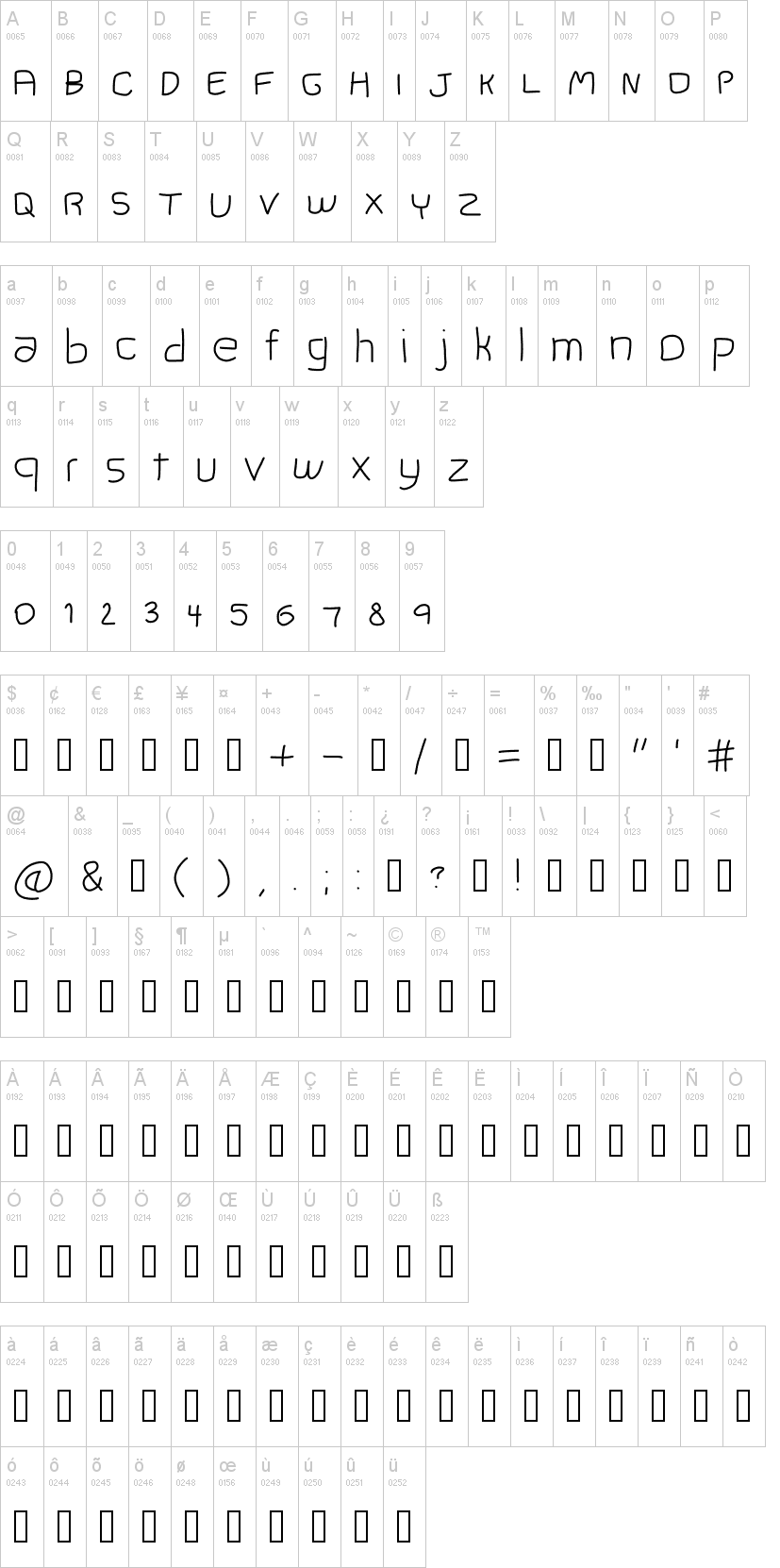 Black Pine Trees字符映射图