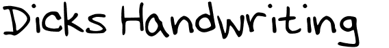 Dicks HandwritingFree font download