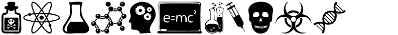 Science IconsFree font download