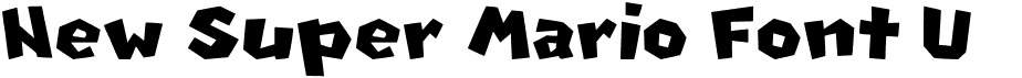 New Super Mario Font U